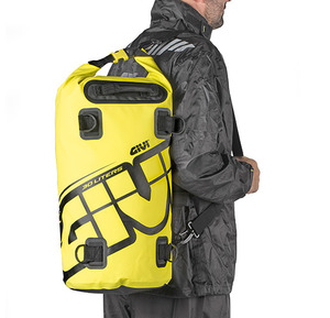 Vanntett pølsebag Easy 30 liter for sete eller bagasje gul/sort bilde 3